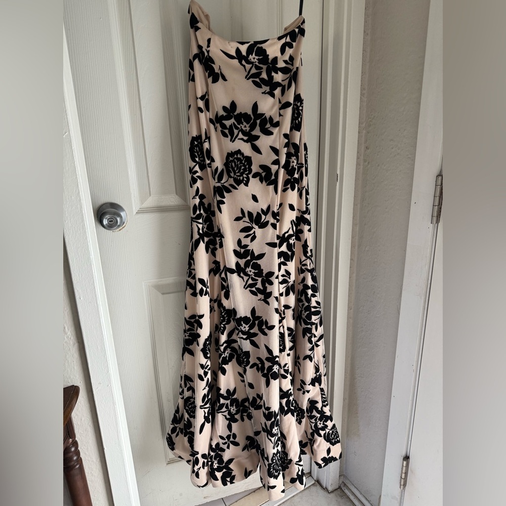 B Darlin Black Floral Maxi Dress